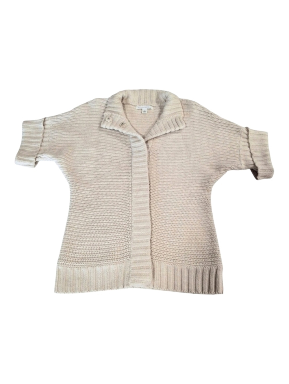 ✨2/$25 Banana Republic~Wool Blend~Tan~Chunky Knit~Cardigan~LagenLook~XS